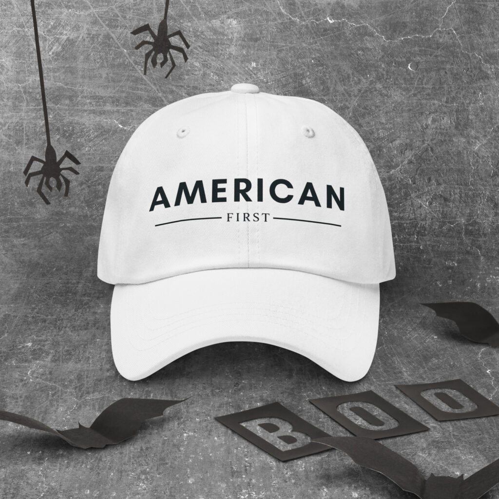 American first- white cap