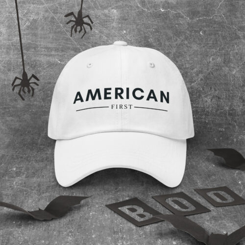 American first- white cap